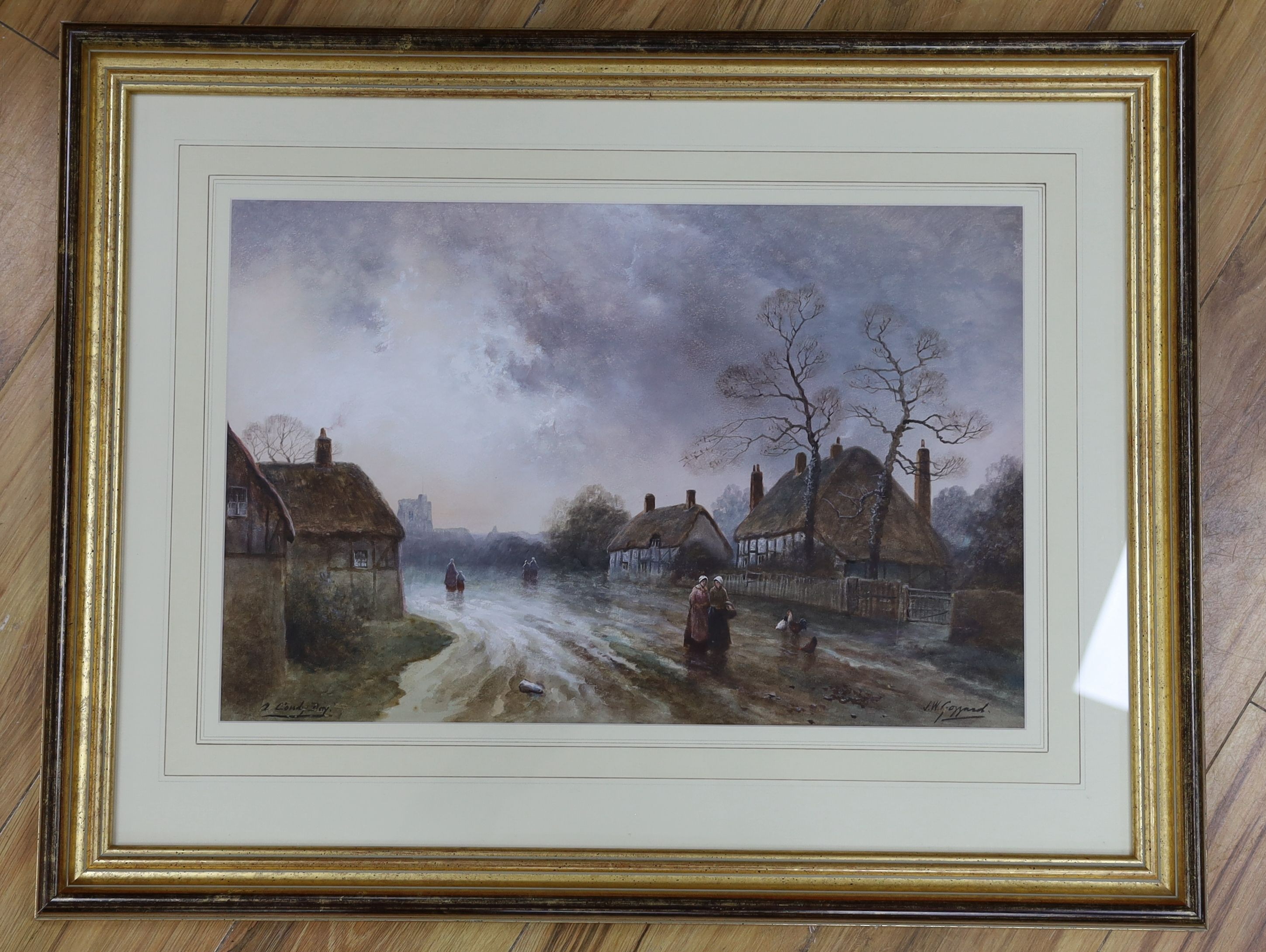 James Walter Gozzard (1862-1926), watercolour, 'A Cloudy Day', signed, 34 x 52cm